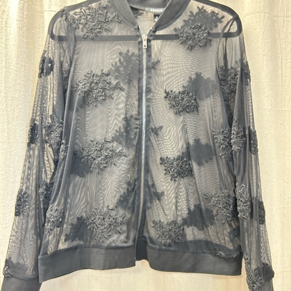 TORRID Black Mesh Floral Lace Bomber
Jacket / Torrid size 0 - Picture 3 of 10
